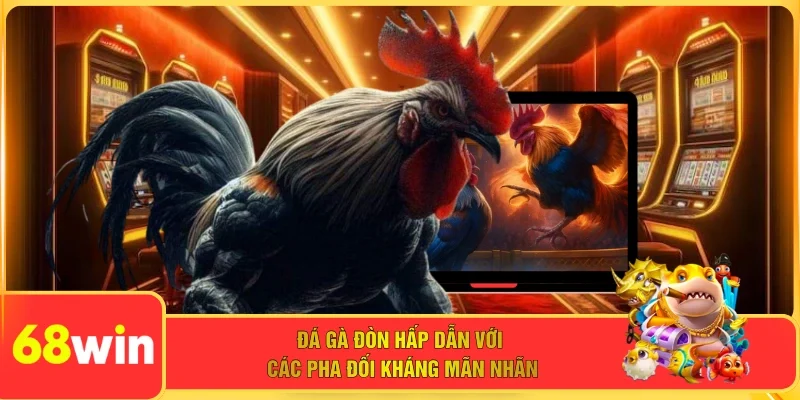 Đá gà đòn hấp dẫn với các pha đối kháng mãn nhãn